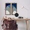 Stupell Industries Textured Blue Abstract Mountains 2 pc Framed Floater Canvas Wall Art Set Design by Ben Schneider